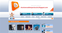 Desktop Screenshot of eluniversodelespectaculo.com