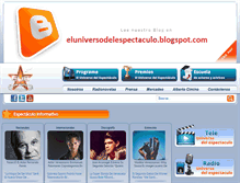 Tablet Screenshot of eluniversodelespectaculo.com